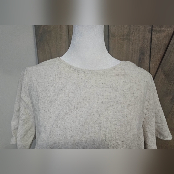 ASOS DESIGN linen look tee with open back in natural. Size US 6. NWT - Picture 9 of 15